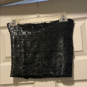 Black Sequin Tube Top